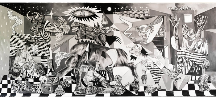 I colori nell'opera Guernica 3000 di Max Petrone