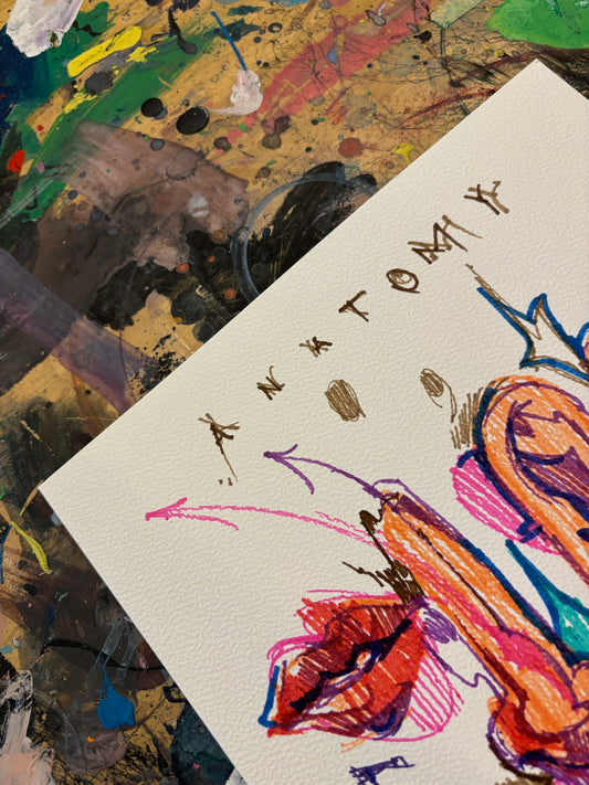 Dettaglio dello sketch Anatomy di Max Petrone