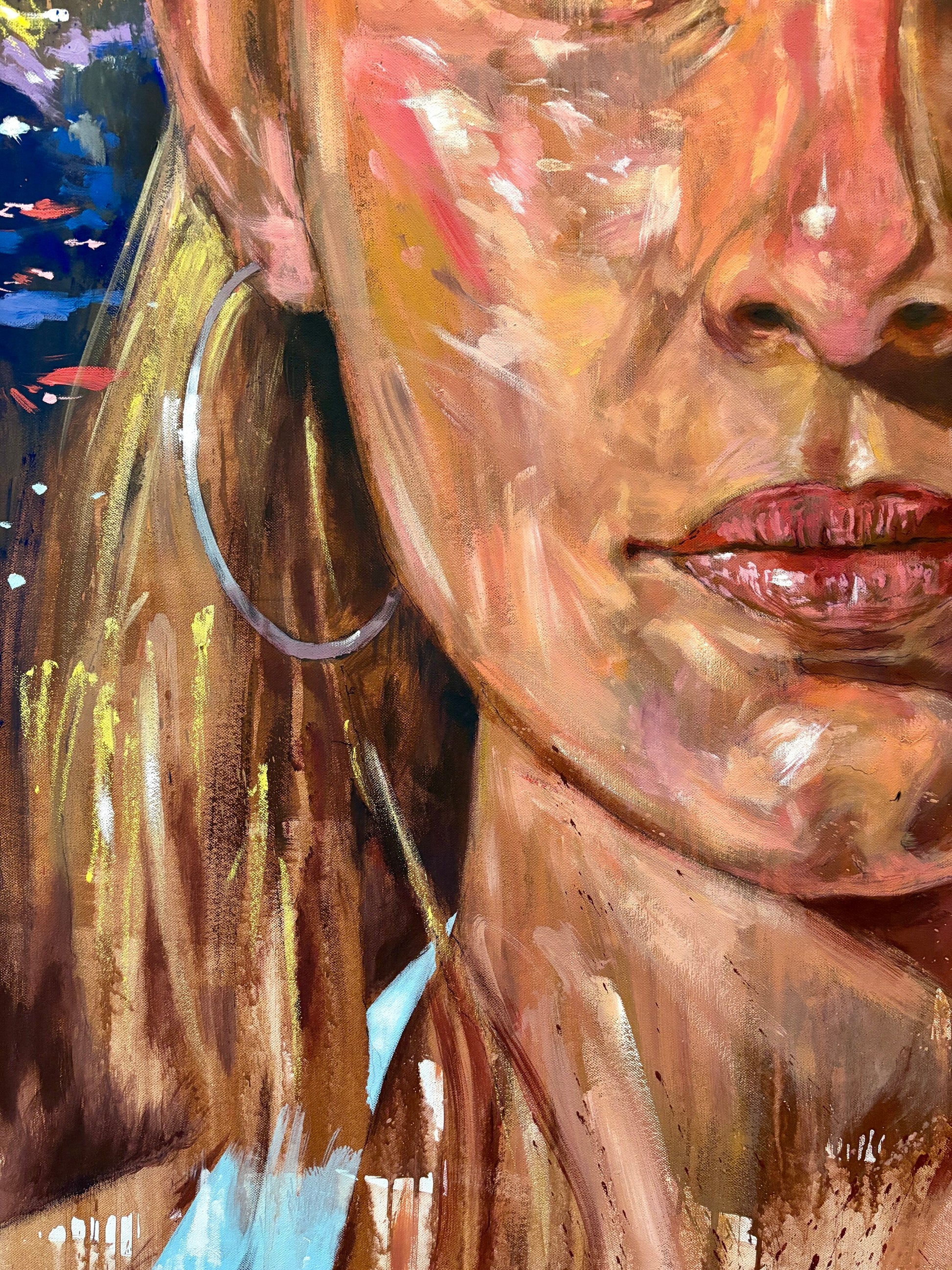 Dettaglio del volto nel ritratto Rebecca di Max Petrone
